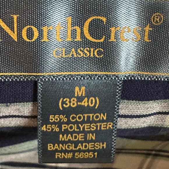 Northcrest Other - NorthCrest Men's Navy and Green Plaid Button Down Shirt
